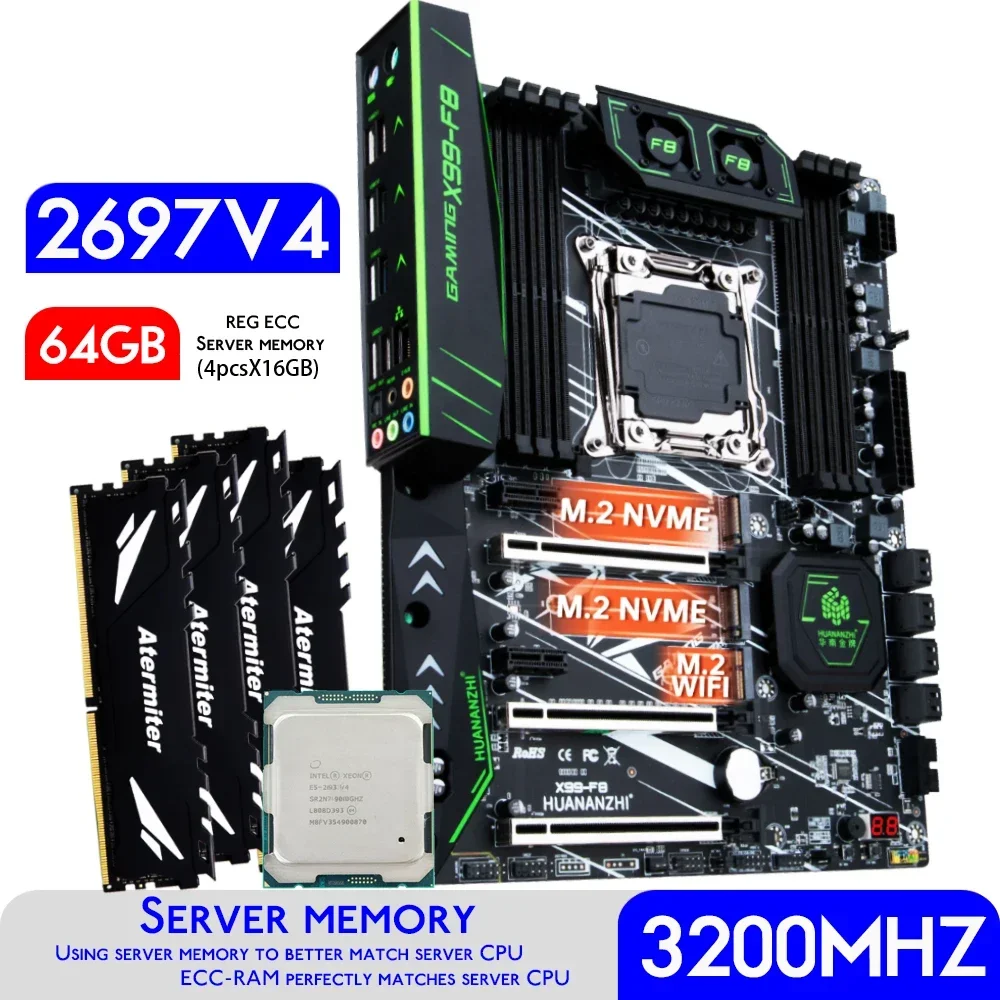 64Gb Ddr4 Ecc Reg 3200Mhz - HUANANZHI X99 F8 X99 เมนบอร์ด XEON