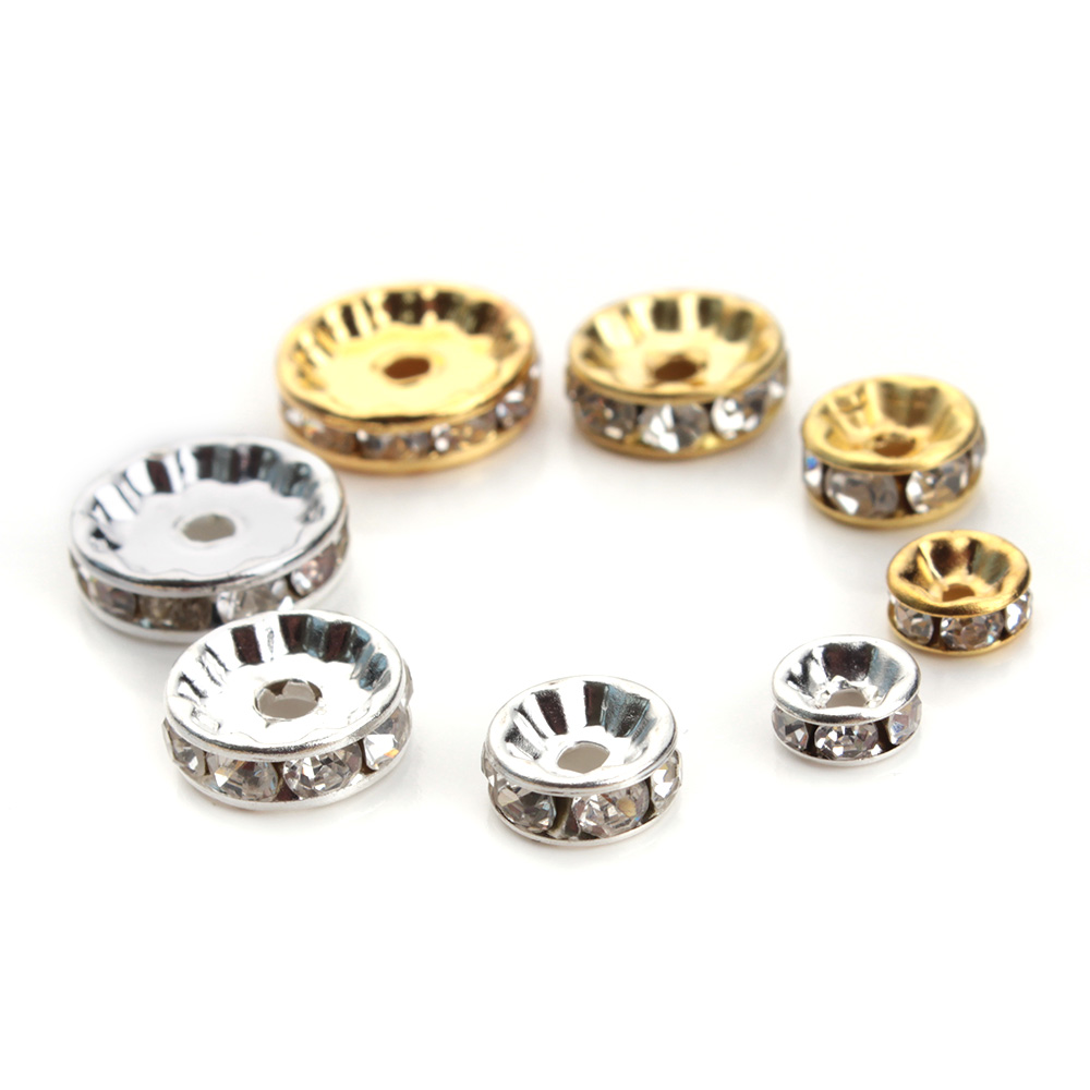 50pcs 4 6 8 10 12mm Rhinestone - Gold 6138 บทวิจารณ์และราคา