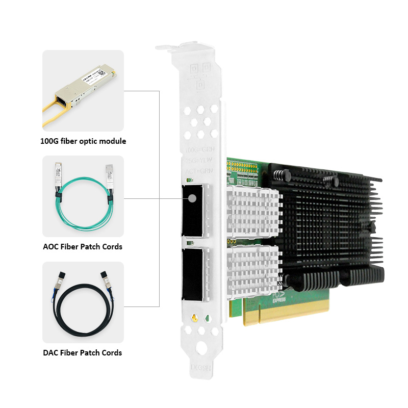LR-LINK 1014PF 100G การ์ดเครือ - 100Gbe Qsfp28 Network Card บทวิจารณ์และราคา